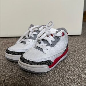 Jordan Kids Sneakers White Red Black